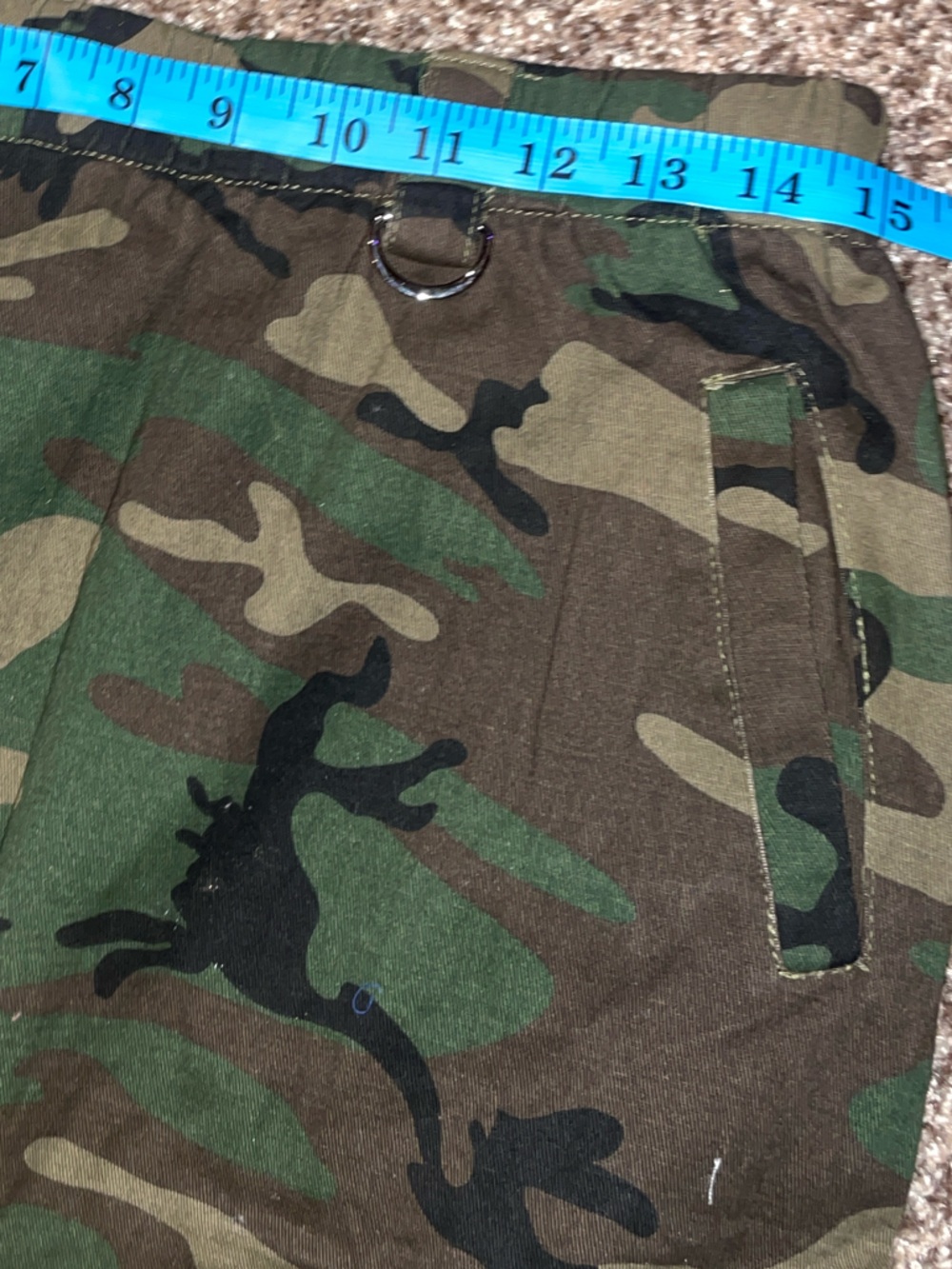 Camouflaged long cargo Maxi Skirt elastic Waist NWOT - Picture 7 of 7